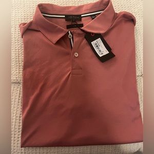 New! Ted Baker London Men’s ZEITER Cotton Slim Fit Polo Shirt Pink Size 6 Slim